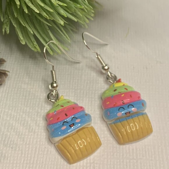 Cupcake Earring, Funny Food Earring, Gay Pride Earring, Baking Ear… - Picture 9 of 9